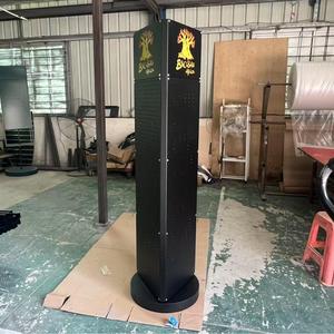 Tùy chỉnh kim loại một mặt nhiệm vụ ánh sáng di động Phụ Kiện hiển thị đứng Epoxy sơn tĩnh điện ba bên xoay Pegboard - Product Image 5