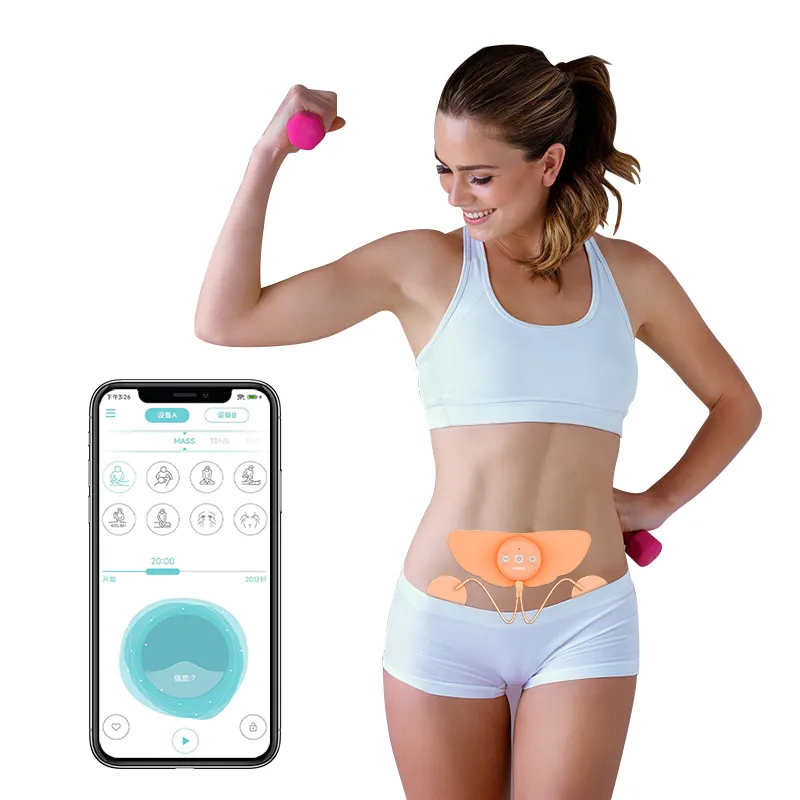 DOMAS-masajeador eléctrico Digital Tens, dispositivo masajeador para alivio del dolor, control por aplicación inalámbrica, Ems