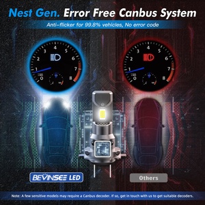 BEVINSEE 2x70W H7 LEDヘッドライト電球6000K Z26車用ヘッドライトLED H7電球キャンバスエラー無料CSP 3570 LEDチップモーターフォグライト - Product Image 5