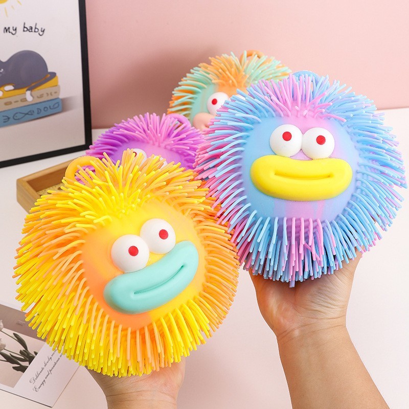 Bouche de saucisse à cheveux denses bicolores de 9 pouces