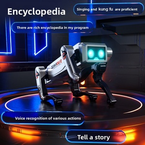 AI programlama akıllı RC mekanik köpek oyuncak dil etkileşimi uzaktan kumanda Stunt eylem Robot köpek hikayesi ile ışık ve müzik