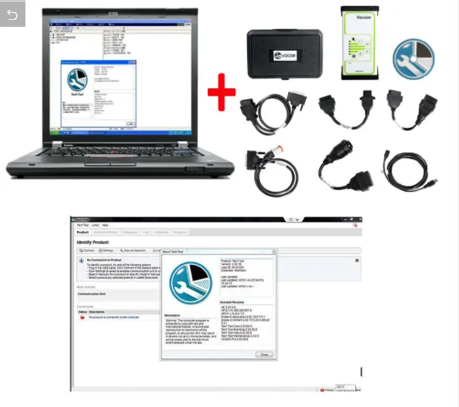 Heiß verkaufter Volvo 88890300 Vocom Interface Ptt 2.03 oder Ptt 2.8.121 LKW-Diagnose tool für Volvo, Renault, Ud, Mack Truck Plus L.