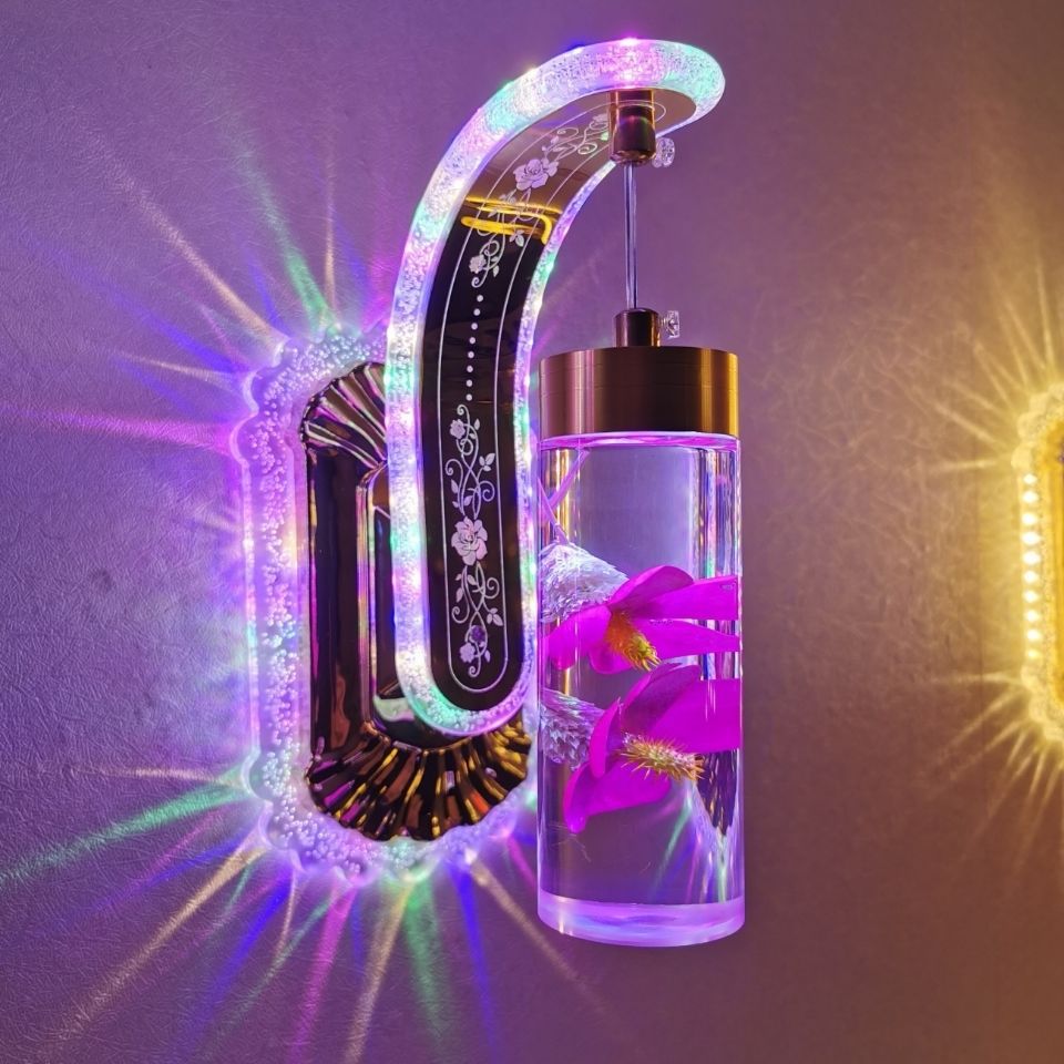 2022 12W LED applique murale intérieure pour chambre chevet décoration vraie fleur applique murale escalier lampe nuit lampe pour salon