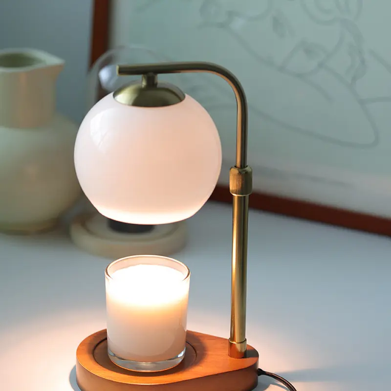 Pas de lampe de cire fondante d'aromathérapie de feu peut être ajustée régulièrement hauteur chambre lit salon atmosphère lampe de style lumière chaude