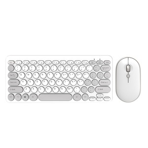 Kit de teclado de ratón de teclado redondo retro de oficina teclado multimedia estándar USB 2,4 GHz teclado inalámbrico combos de ratón - Product Image 6