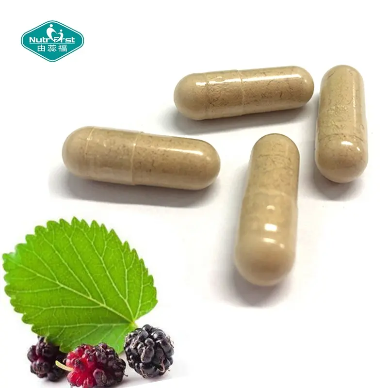 Nutrifirst Herbal Suplemento Dietético Vegan Orgânico Branco Mulberry Extract Cápsulas para a Saúde do Açúcar no Sangue