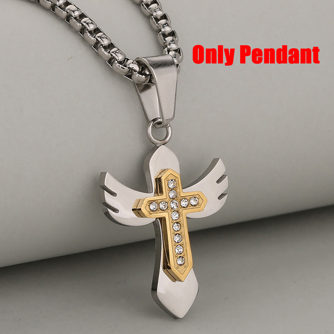 Pendentif en argent et or