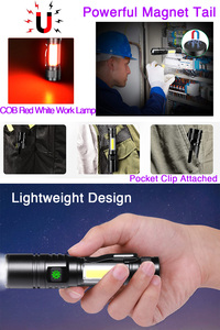 Campione gratuito 7 modalità multifunzione magnete impermeabile zoomabile leggero torcia Cob torcia ricaricabile torcia Uv a Led - Product Image 2