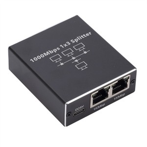 1ถึง3พอร์ต RJ45 LAN ตัวเชื่อมต่อปลั๊กเครือข่ายอีเทอร์เน็ตอะแดปเตอร์แยกในอลูมิเนียมอัลลอยแบบปลั๊กแอนด์เพลย์ไดรเวอร์ - Product Image 3