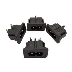 IEC320 C82ピンオスプラグ電源ソケットコネクタAC250V2.5Aネジマウントアダプタ - Product Image 1