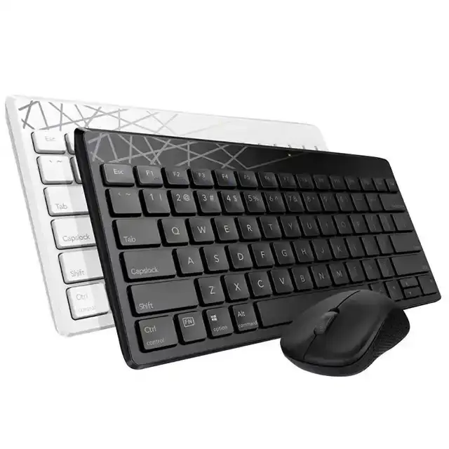 Rapoo 8000S wireless keyboard and mouse set mute laptop office home small portable keyboard and mouse