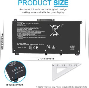 แบตเตอรี่ทดแทน HT03XL สำหรับ HP Pavilion 14-CE 14-CF 14-DF 15-CS 15-DA 15-DB 15-DW 17-By 17-CA Series 15-CS0053CL 15-DW0033NR