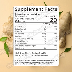 Vitahealthy OEM/ODM Poudre de gingembre biologique avec extrait de gingembre original Supplément à base de plantes pour soutenir le système de digestion des femmes - Product Image 2