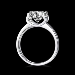925 Sterling Silver Bốn Móng Vuốt Đầu Bò Moissanite Vòng Đa Năng Sang Trọng Thời Trang Của Phụ Nữ Đề Nghị Nhẫn Cưới - Product Image 5