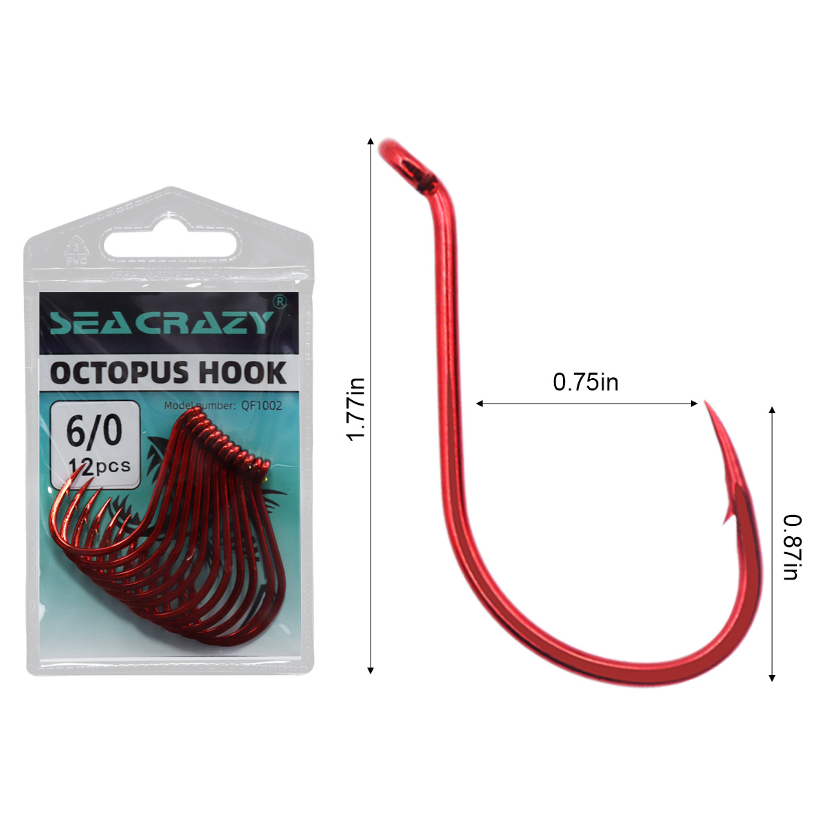 Red 6/0 12pcs/pack