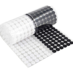 Cuadrados redondos troquelados transparentes Nylon Autoadhesivo Gancho y puntos de bucle Cinta de Velcro ecológica para uso doméstico Círculo - Product Image 1