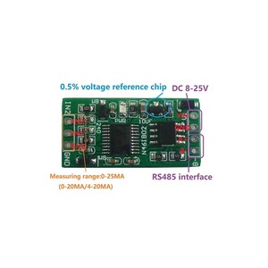 4-20MA RS485 collettore di quantità analogica di corrente ADC Modbus RTU 03 06 codice funzione - Product Image 3