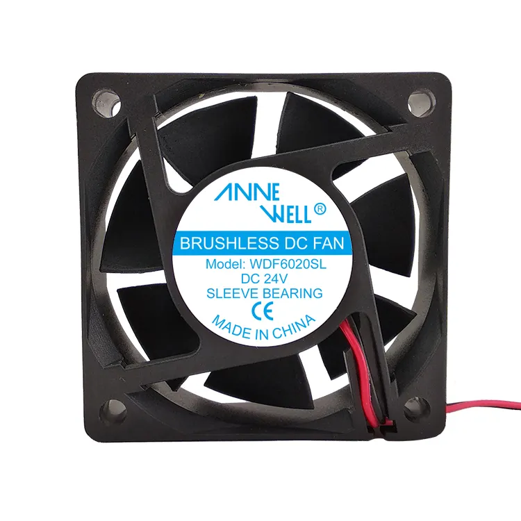 Ventilateur de refroidissement sans balais, petit convertisseur lumineux à courant continu WDF6020, 12v/24v 60x60x20mm, moteur en cuivre, ventilateur à débit élevé, x 6cm