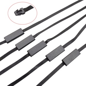 Factory Direct <strong>Custom</strong> Made Lastic <strong>String</strong> Hang <strong>Tags</strong> for Clothes Garment Lockable Ribbon Garment Hang <strong>Tag</strong> <strong>Strings</strong> - Product Image 1