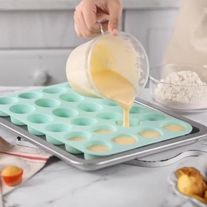 Thực phẩm cấp Silicone 24-cup hình chữ nhật bánh và muffin Pan - Product Image 1