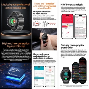 ET488 High-End TIAFE4950 Chip NFC-Zugangs kontrolle BT SOS Anruf Telefon Sprechen Sport EKG Gesundheits überwachung Smart Watch ET488 - Product Image 3