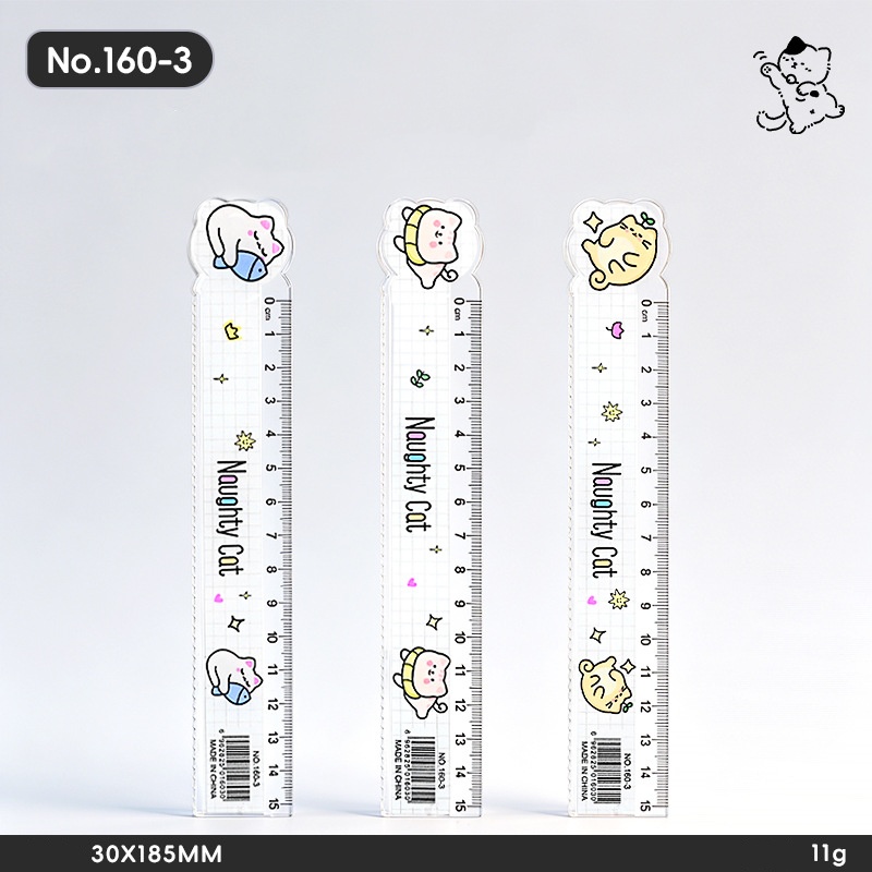 160-3 righello per gatti paffuto manico singolo-15 cm