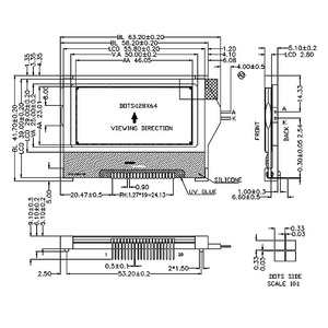 Werksverkauf 2,2 Zoll 128*64 128x64 Grafik-COG-LCD-Bildschirm module mit ST7567S Parallel zur Instrument ierung - Product Image 6