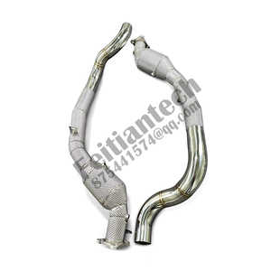 High Performance Upgrade Racing Exhaust for Porsche Cayenne 958 4.8 2010-2016 Downpipe With Heat Shield <strong>Header</strong> - Product Image 2