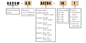 弦编码器HY95M-3500mm测量范围0-4000毫米弦编码器，4-20毫安传感器拉线编码器 - Product Image 4