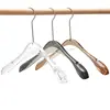 LEEKING High quality clothing store display acrylic with silver hook hanger for adult shirt crystal hanger