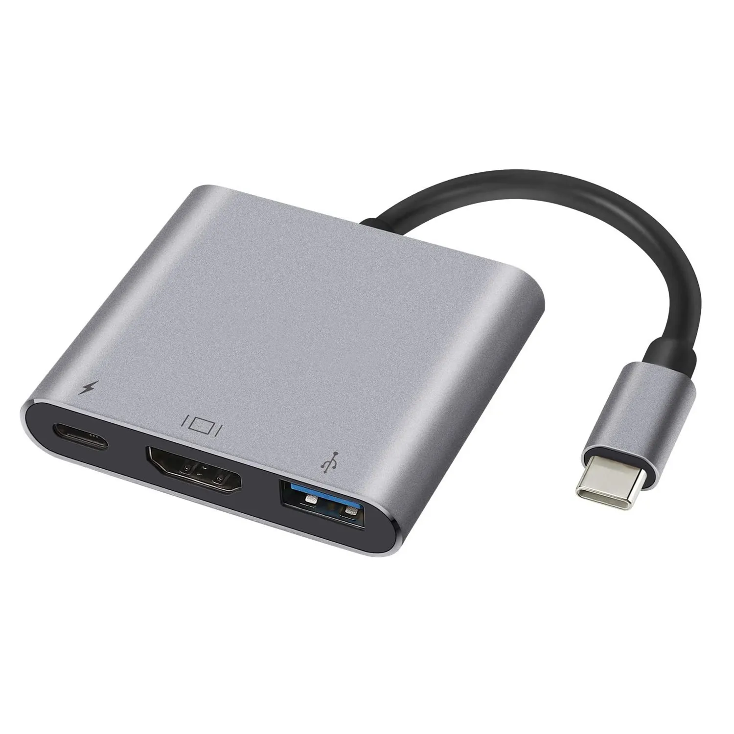 Multiport Aluminum Alloy high quality 3 in1 usb type c hub to HDMI high speed 3.0 usb type c to HDMI Adapter hd 4k usb c hub 3.0