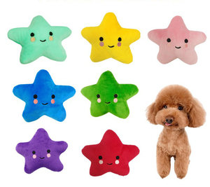 New Five Pointed Star Bite Resistant Grinding Teeth Plush <strong>Toy</strong> Squeak Sound for Cats and Dogs for Small Animals - Product Image 6
