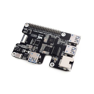 PCIe a Gigabit Ethernet y USB 3,2 Gen1 HAT para Raspberry Pi 5, 3,2 Gen1 USB 3x, 1x Gigabit Ethernet, SIN controlador, Plug and Play - Product Image 2