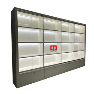 Cao cấp tùy chỉnh đồ trang sức Showcase trắng sơn Tempered Glass Bag tủ trưng bày thâm quyến hiển thị trường hợp các nhà sản xuất - Product Image 1