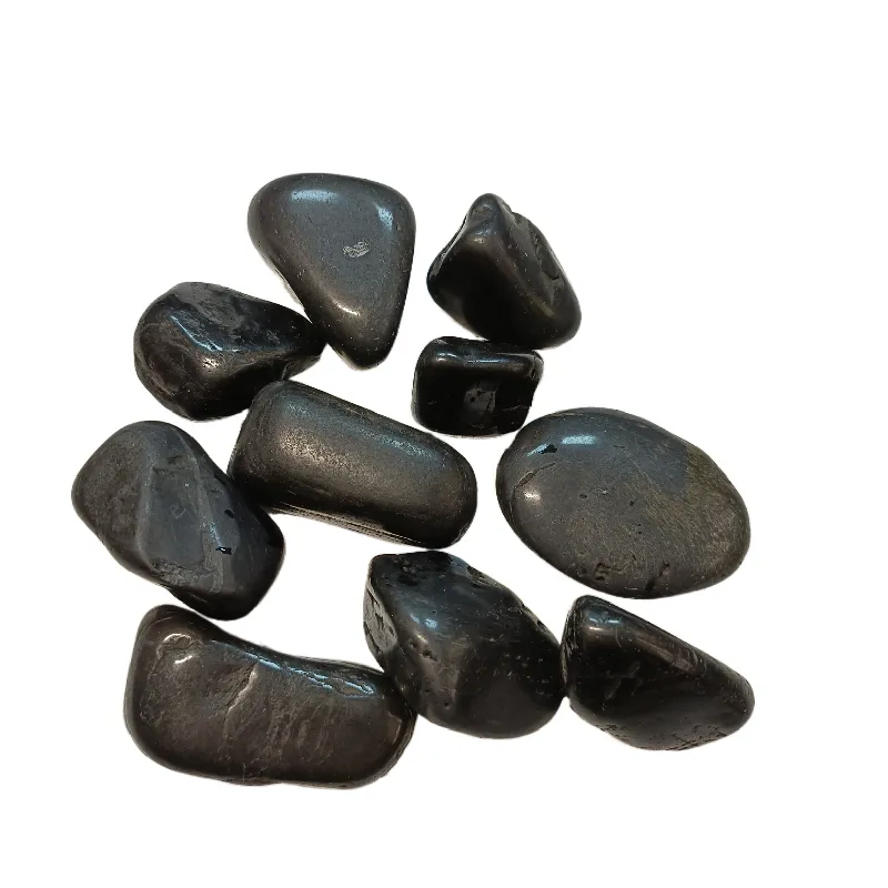 عينة مجانية من بلاط حجر الحصى الأسود مقاس 2-4 سم للحدائق بلاط حجري