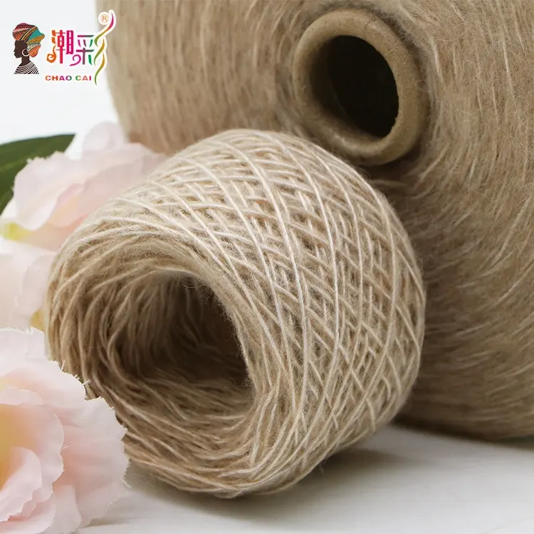 Fio de lã Ali tecido à máquina personalizado 1/6NM 80% poliéster 20% fio acrílico Atacado de fios de lã