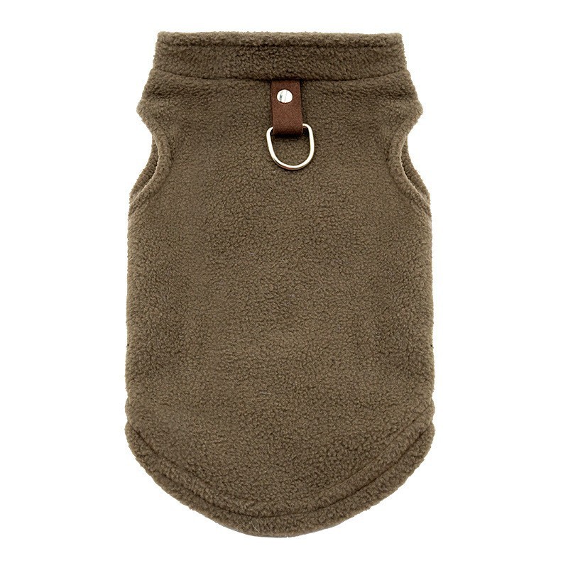 Gilet en polaire café