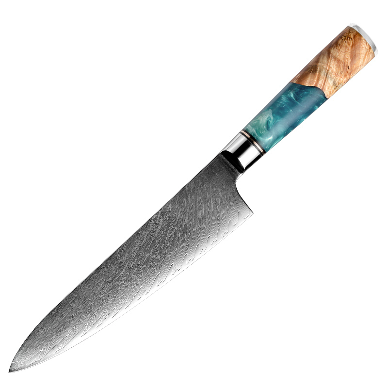 Couteau de chef bleu 8"