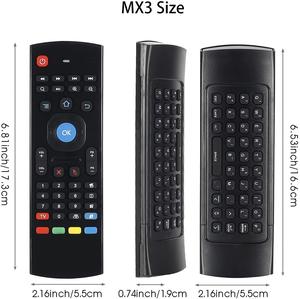 MX3 2.4g Air Mouse voce telecomando giroscopio mini tastiera retroilluminazione Fly Air Mouse senza fili tastiera Airmouse MX3 - Product Image 4