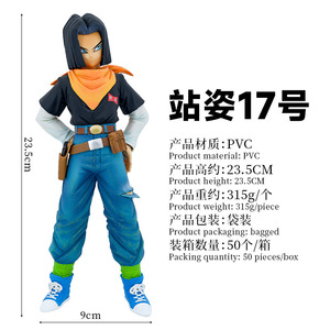 全球最畅销产品2024定制聚氯乙烯女孩动漫安卓18号 & 男孩动漫安卓17号图DBZ玩具 - Product Image 2
