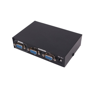 VGA Manual 200HZ 1920x1440 Switch Box Splitter 2 puertos Audio Video 1 en 2 Out Switcher Monitor para duplicación de pantalla de proyector