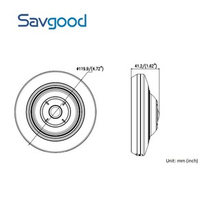 5MP Fisheyeกล้องเครือข่ายกล้องโดม180องศาFisheye View 1/2 "CMOS Sensor IRช่วง8M DS-2CD2955FWD-I - Product Image 2