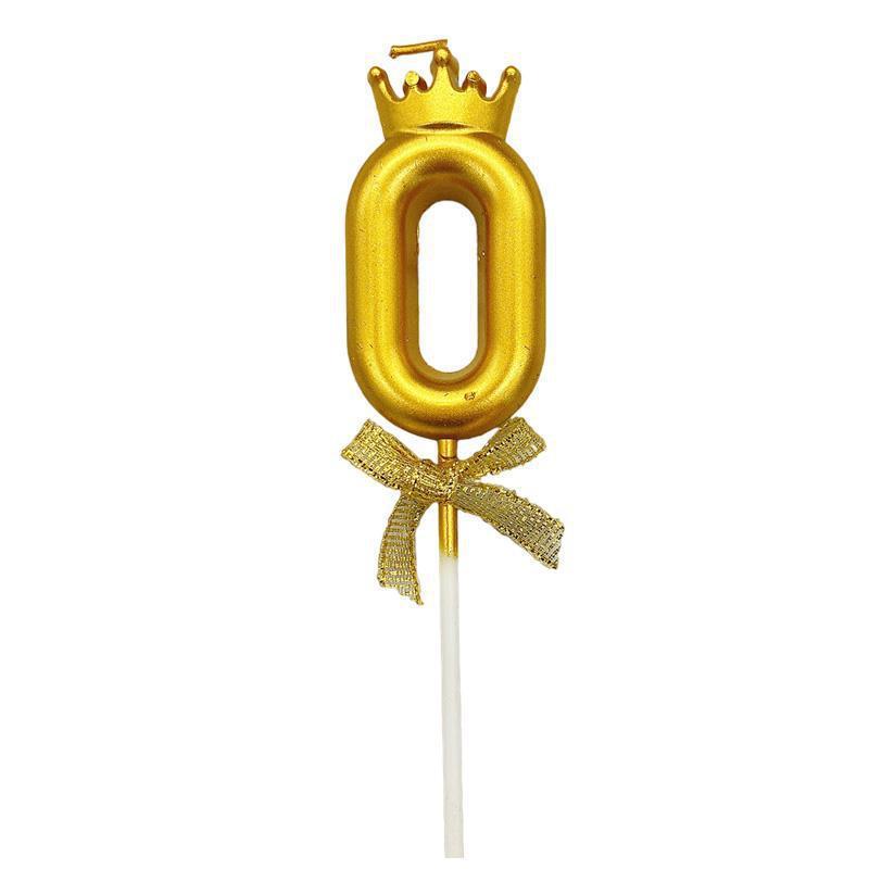 Crown number candles 0 1