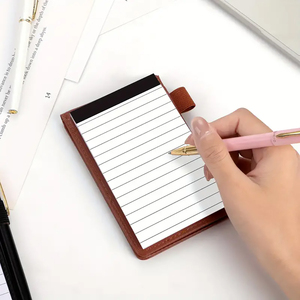 Custom <strong>Notepad</strong> Pocket Size Leather Cover with Replaceable Lined Book &amp; Pen Loop Office <strong>Notebooks</strong> <strong>Memo</strong> - Product Image 4