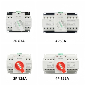 Çift güç otomatik Transfer anahtarı 2P4P Mini ev Transfer anahtarı 63A-125A tek fazlı üç fazlı dört telli 220V380V - Product Image 5