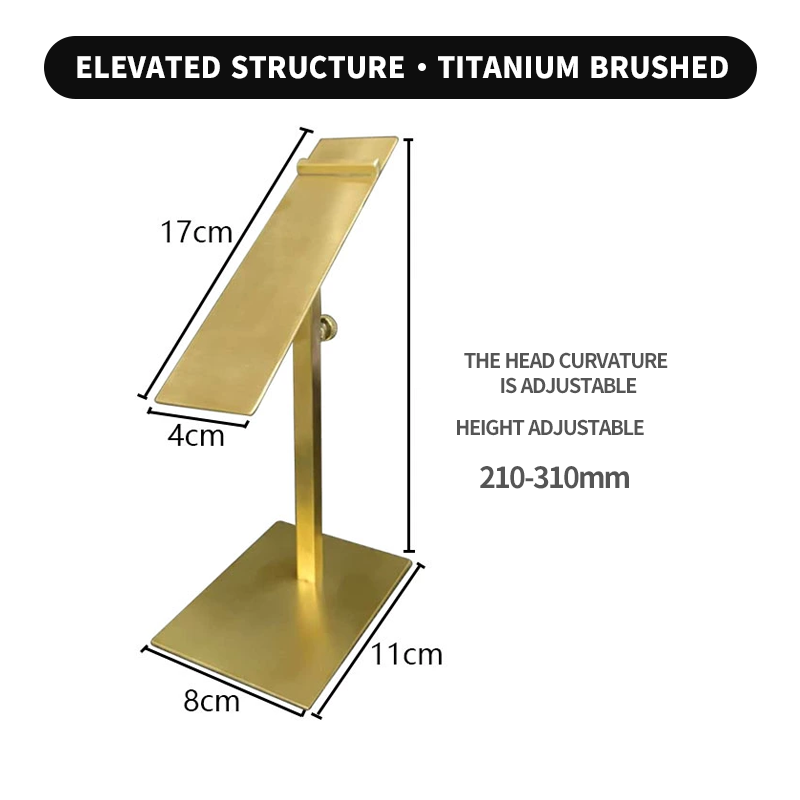 Square-head high rack titanium gold brushed finish