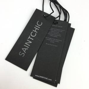 Etiquetas colgantes para ropa, papel personalizable de lujo, estampado en relieve, cadena larga - Product Image 4