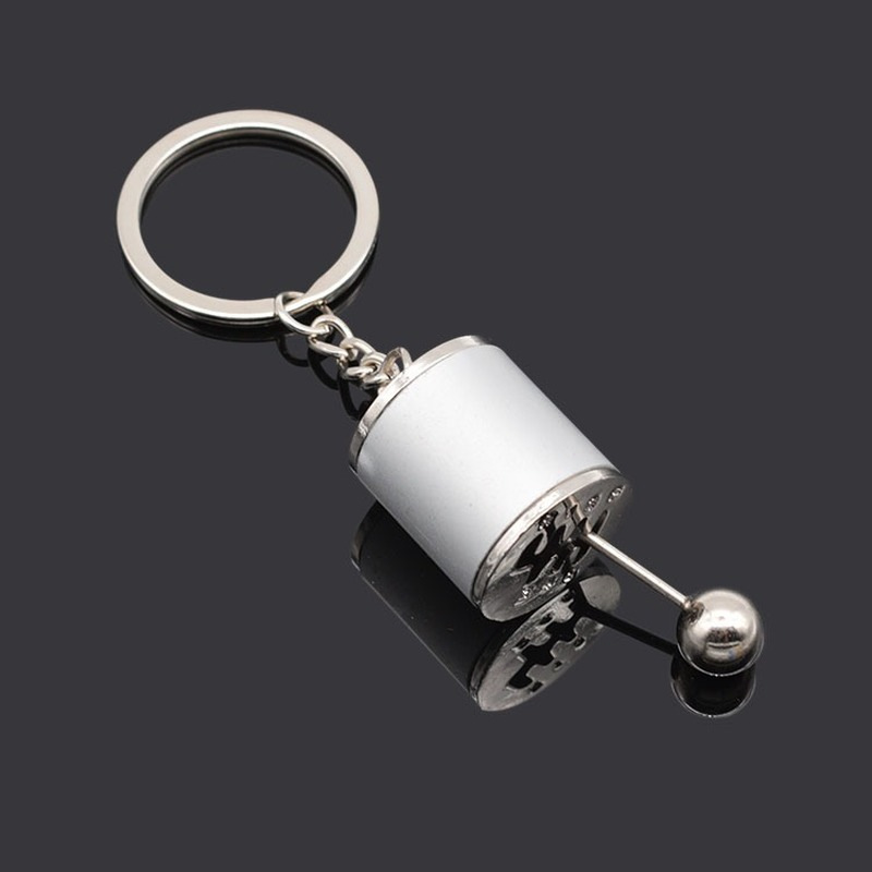 Porte-clés engrenage argent