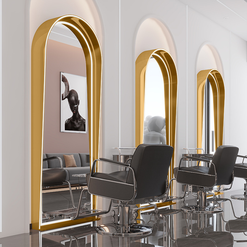 Light luxury-minimalist single-sided mirror gold