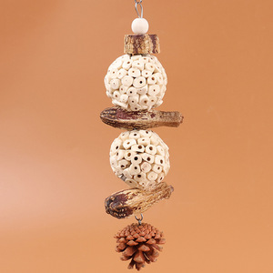 Thân Thiện Với Môi Gỗ Chim Đồ Chơi Trái Cây Tự Nhiên Hạt Chuỗi Sao Trái Cây Thông Nón Vẹt Căng Thẳng Cứu Trợ Bóng Đi kèm Trong Một Túi - Product Image 3